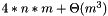 $ 4*n*m + \Theta(m^3) $